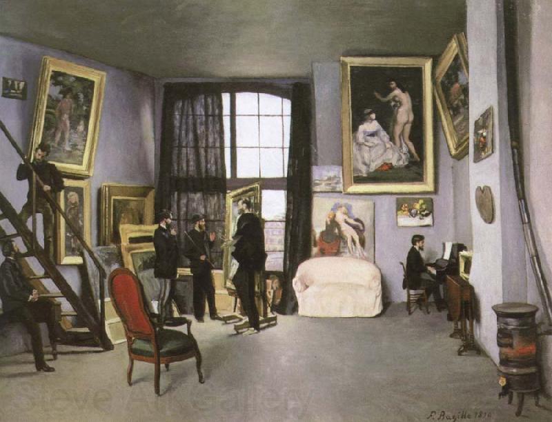 Frederic Bazille the artist s studio ,nine rue de la condamine Norge oil painting art